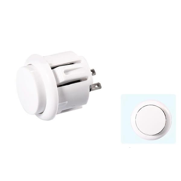 10 stk. Arcade Knapper 24mm Responsive Arcade Knapper Hvid