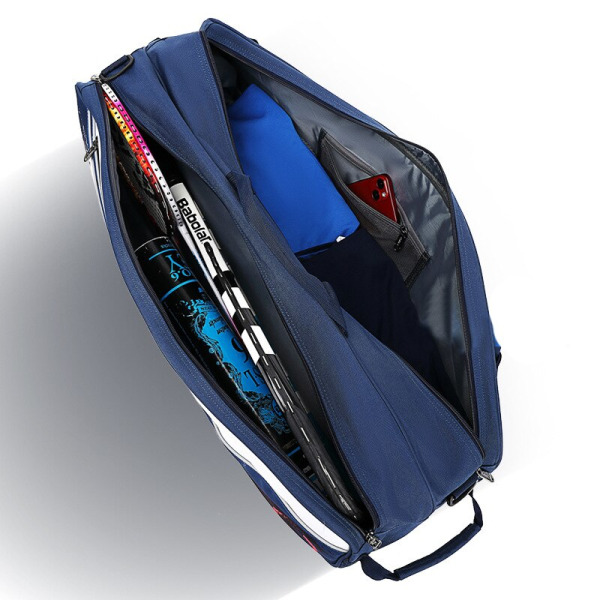 Tennissportryggsäck med stor kapacitet badmintonracketväska Dark Blue