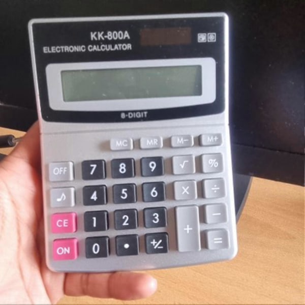 Kk-800a Elektronisk Lommeregner Multifunktionel Stor Skærm Finansfunktion 8 Cifre Bordregner Kontorartikler By