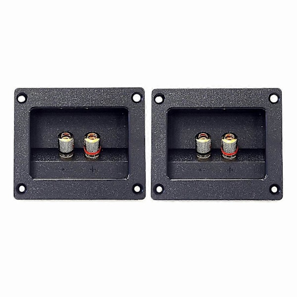 2 st DIY Bilstereo 2-vägs Högtalarlåda Terminal Fjäderkopplingskontakt Banan och Pluggar Subwooferkontakt