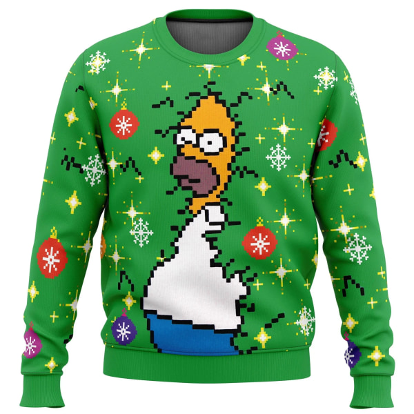 Ugly Christmas Sweater Gave Julemand Pullover Herre 3D Sweatshirt Efterår Vintertøj style 1 5XL