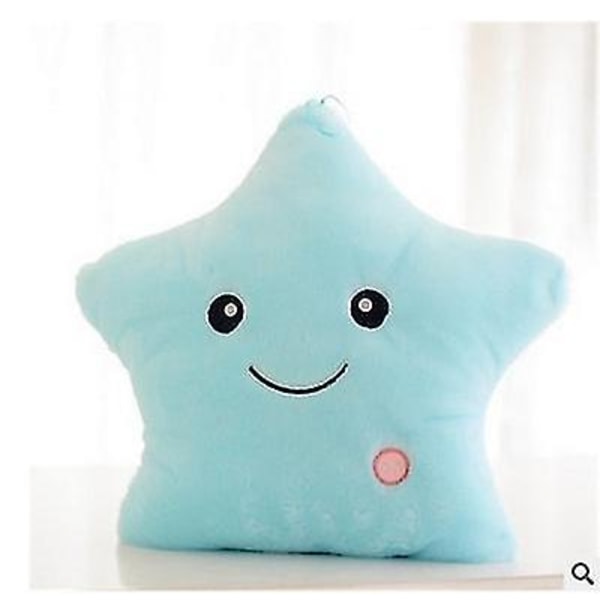 Plysj Led Toy Gaver Stjernepute Glød Stuff Leker Lys Barn Bursdag Jul Blue
