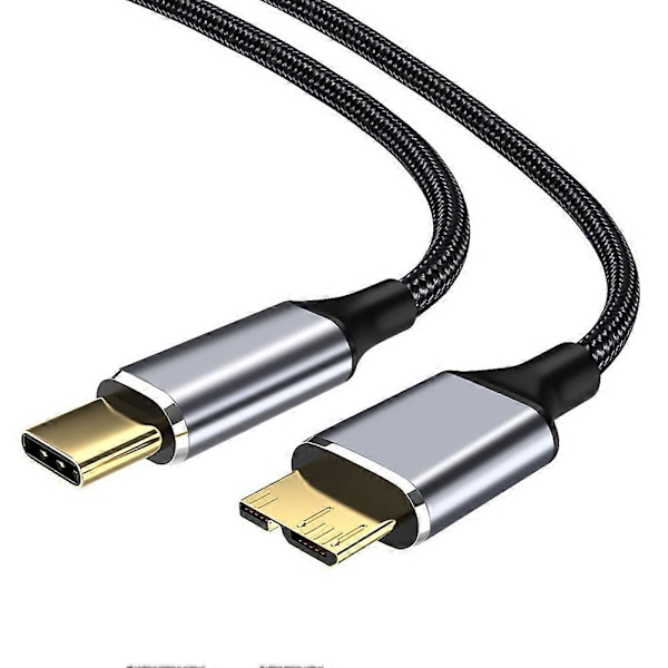 TypeC - Micro-USB 3.0 -kaapeli 5 Gbps 5A pikalatausjohto, B