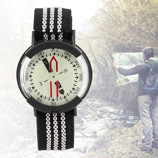 Snabb Kompassklocka, Handkänsla Urtavla Design Hög Precision Kompass med Akryl för Camping Dykning Vandring