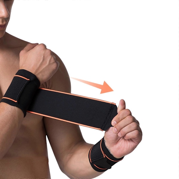 Justerbara handledsbandage, handledsstöd, andningsbart handledsband, handledsbandage för träning, elastiskt handledsstöd