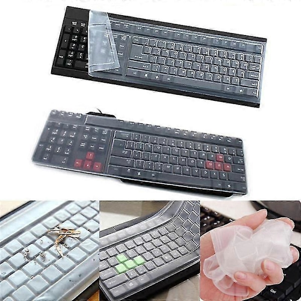 Tastaturbeskyttere universal silikone desktop computertastaturdækning