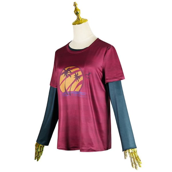 Cosdaddy The Last Of Us Ellie Costumes Voksne jenter Langermet T-skjorte Halloween Cosplay Costume XXL