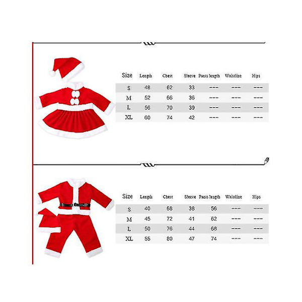 Nissekostymer for barn Julefestantrekk Girls S