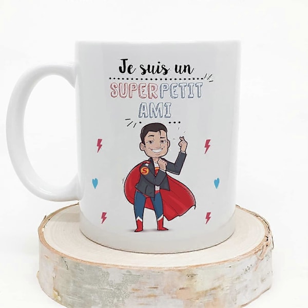 Pojkvänsmugg på franska Super Famille Rolig Present Keramisk 11oz Mugg Design 549