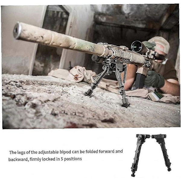 Utendørs Bipod Kamera Justerbar Bipod Aluminium Legering Hurtigutløser Stabil V9 Bipod For Utendørs Svart Utstyr