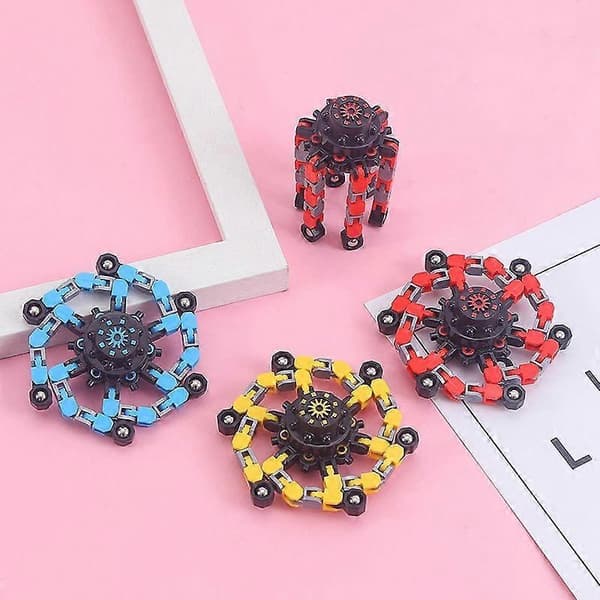 Transformerbare Fidget Spinners Fidget Leker - Autisme ADHD Stresslindring Sensoriske Leker for Gutter og Jenter i alderen 8-12, Dekompresjon Finger Spinner Leker for 3pcs