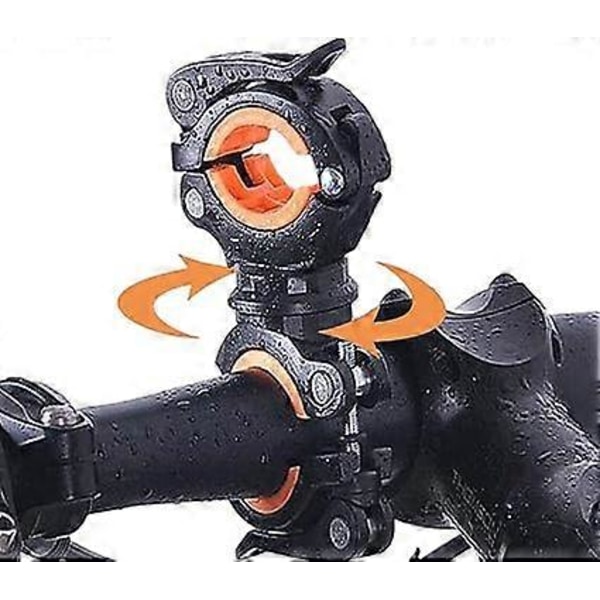Cykellygteholder, 2 stk. Cykellygteholder, 360 Justerbar Cykellygteclips, Universal Cykellygteclips Monteringsbeslag 2 Farver