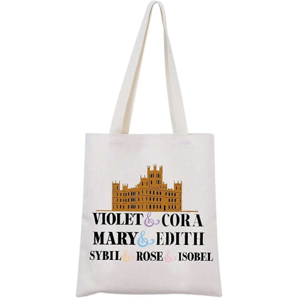 Downton Garden TV-serie Tote Bag, Shopping bag Downton TV-serie Inspirert Gave Vloet & Cora & Mary Edith & Sybil& Rose & Isobel Tote Bag, Shopping bag for