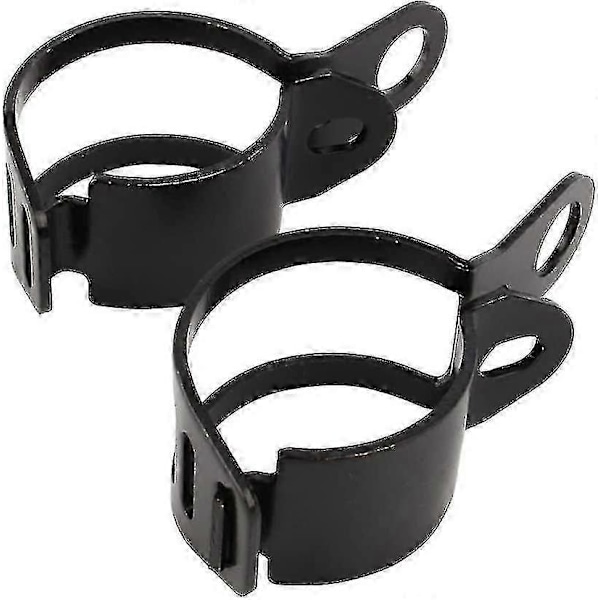 Motorcykel Blinkersfäste Universal Blinkersindikator Flyttning Gaffelhållare Klämma (svart) (2 st)