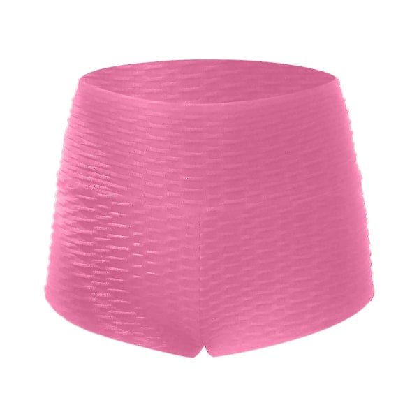Tflycq kvinners rumpe Høy midje Ensfarget Bandasje Joggebukse Yoga Shorts Bukser Pink XL