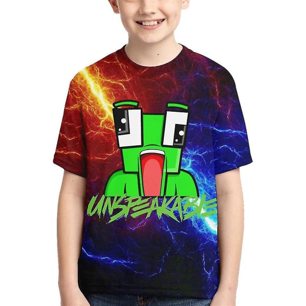 Uudsigelig Printede Kids Youth Kortærmet T-Shirt Toppe Gave style 4 13-14 Years