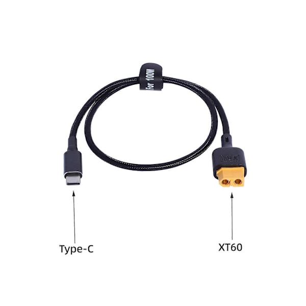 100W USB C till XT60 Laddningskabel Typ C Hane till XT60 Hona Adapter Laddningskabel för Drönare Solbatteri Tillbehör
