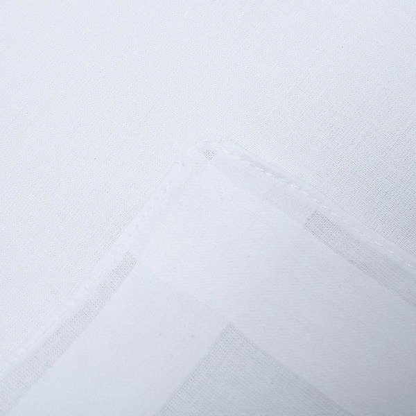Herre Lommetørklæde 12 Styk Hvide Lommetørklæder 40cm x 40cm Business