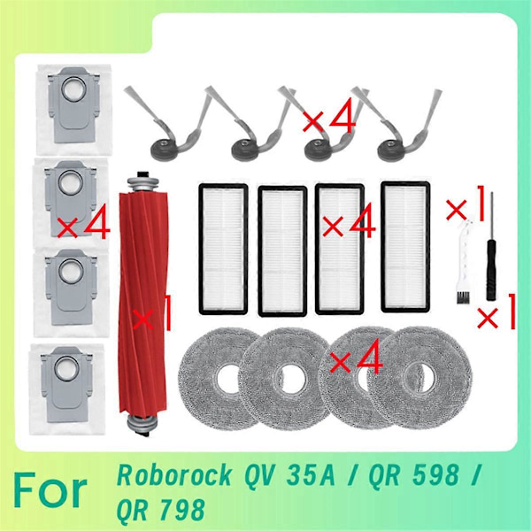 19 stk. for 35A / QR 798 / QR 598 Støvsugerdeler