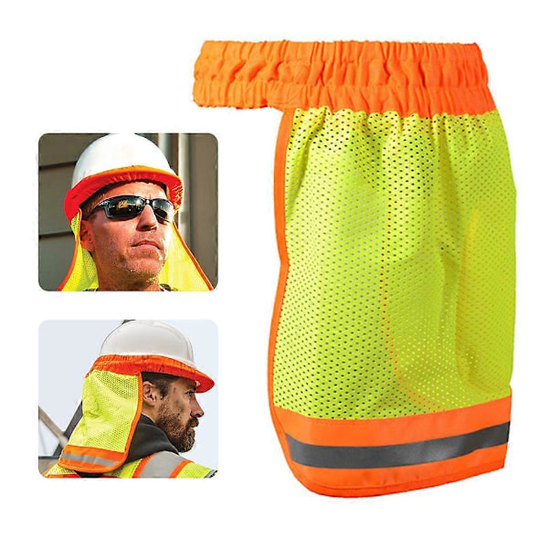 Elastisk Solskydd för Hård Hatt Hög Synlighet Kylande Mesh Nackskydd