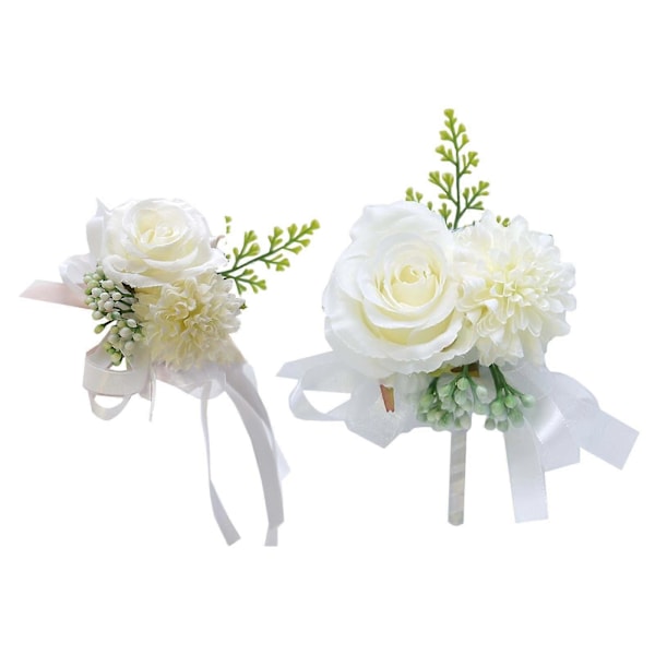 2x Stimulerende Rose Blomster Brosjepinner Bryllups Corsage Pin