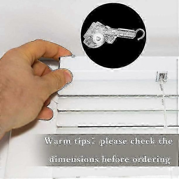 4 stk. Blind Wand Tilt Control Wand Tilter for 1 tommers Mini Blind Head Rail Blind Tilt Mekanisme Erstatning med D-formet Gear Tilt Mekanisme Hook C