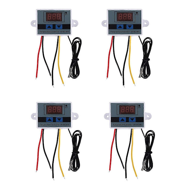 4 st 220V AC Digital LED Temperaturkontroller XH-W3001 för Inkubator Kylning Värme Switch Termo