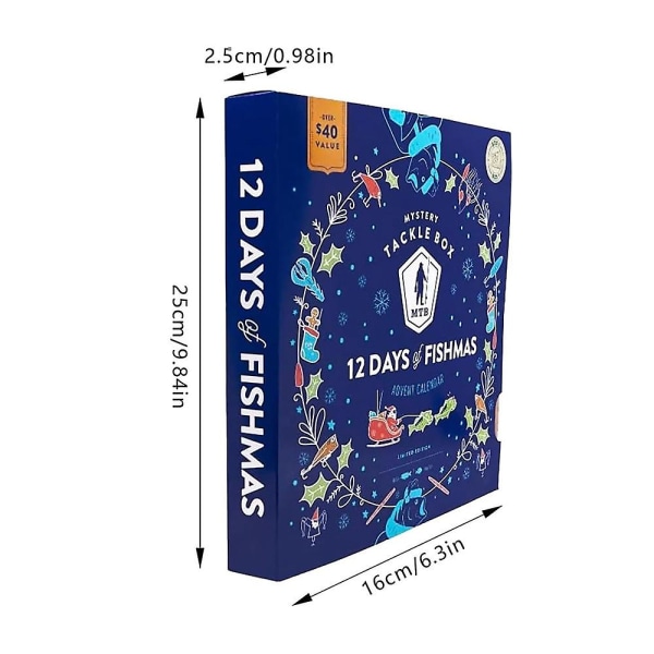 2023 jul adventskalender 12 dagars fiske Set Surprise Christmas Countdown Blind Box Julklapp