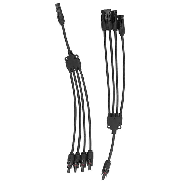 Solar Connector Y-gren Vandtæt Parallel Adapter Splitter 1 til 4 til Udendørs Brug