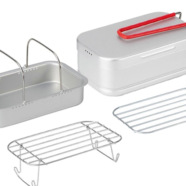 Matlåda Kokkärl Snackbox Aluminium Matlåda för Matlagning Fiske Vandring
