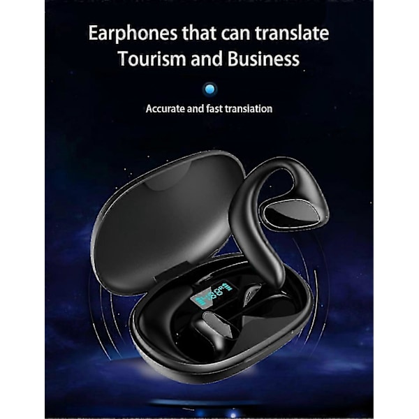 144 Sprog Oversætter Ørepropper M8 Trådløs Bluetooth Tovejs Oversætter Enhed