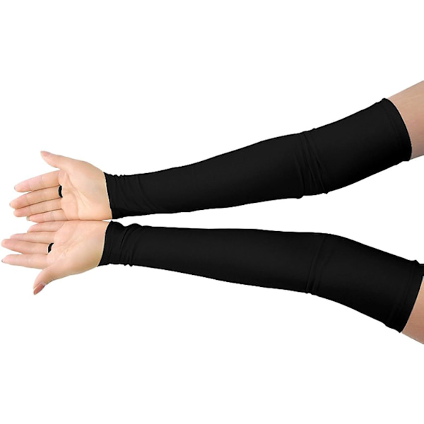 Flickor Pojkar Vuxna Halloween Makeup Fingerless Over Armbow Cosplay kostymhandskar Coffee