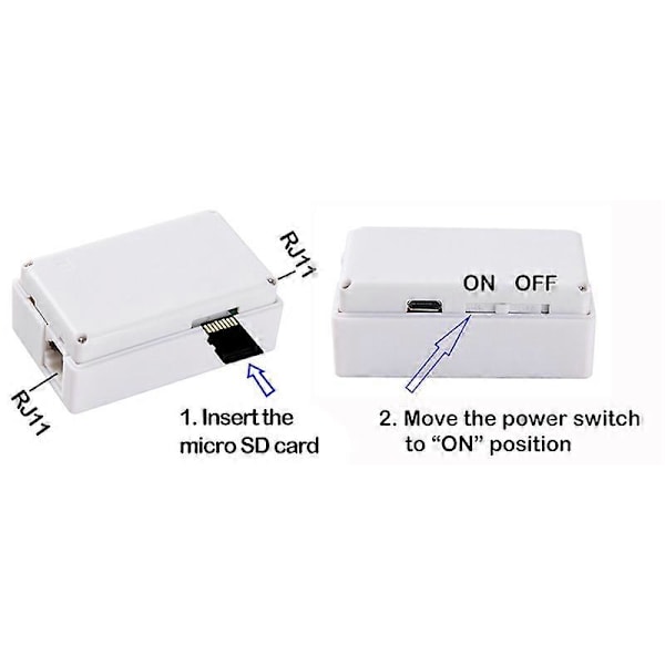Mini Telefonopkaldsoptager, Optag Telefonlyd Uden Computer, Dato- og Tidsstempel på Optagelse