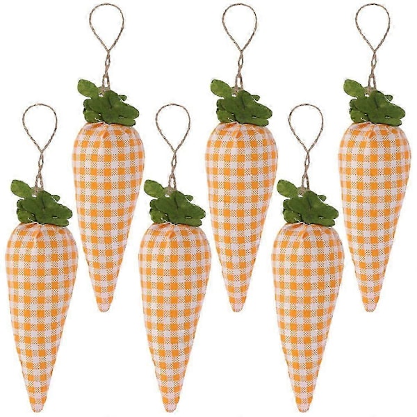 6 st Påskdekoration Hängande Påskmorot Partygåva för DIY Påskmorotsbanner