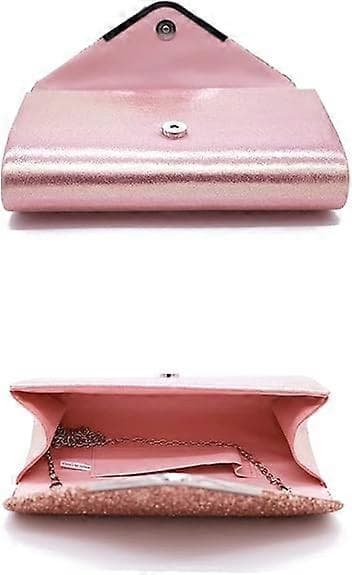 Bling Glitter Aften Tasker til Kvinder Kuvert Clutch Håndtasker - pink