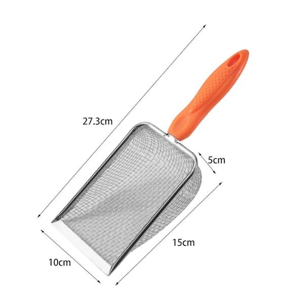 Kattesandsskovl med Siftefunktion, Bærbar Siftefunktion, Nonstick, Rengøringsværktøj, Katteskovl i Metal til Katte