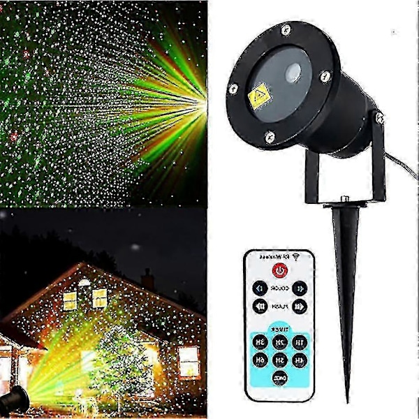 Utendørs Laserprosjektorlys, Rødt og Grønt Laserlys, Hagelys