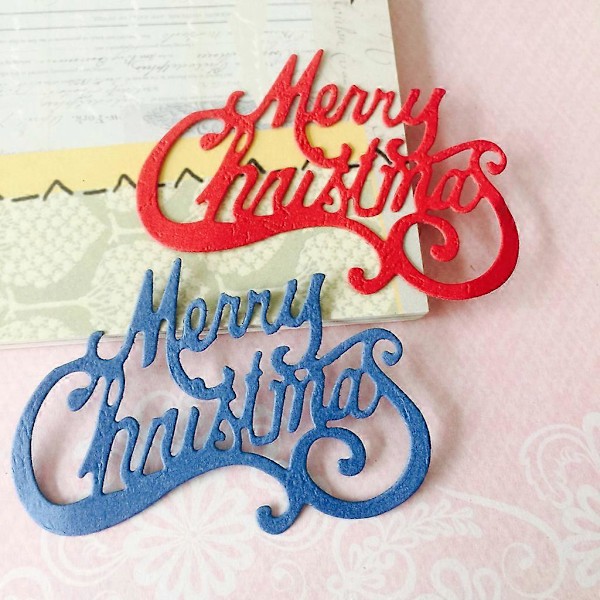 Hyvää Joulua Leikkausmuotit Sapluuna DIY Scrapbooking Kohokuviointi Albumi Paperi Lahja