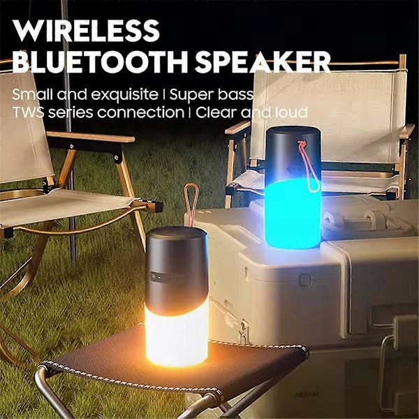 Ulkokäyttöön tarkoitettu subwoofer Bluetooth-kaiutin IPX5 vedenkestävä harmaa