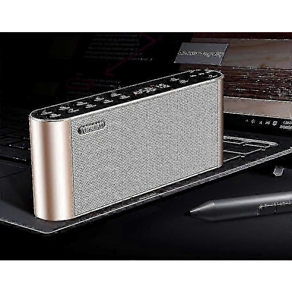 Bärbar Bluetooth-högtalare Trådlös Stereo Bas Kolumn Stöd FM-radio Aux USB