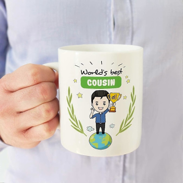 Krus/Kop Fætter - Familie Verden - Sjov Gaveidé - Te/Kaffe Keramisk Kop Design 141