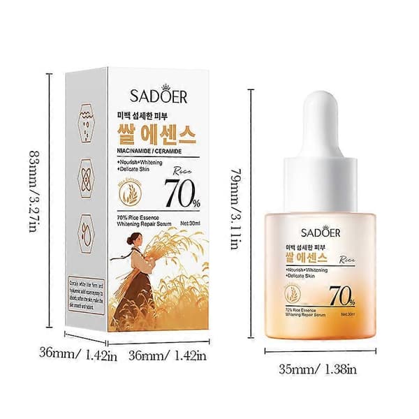 SADOER 70% Risessens Serum - 30ml Hyaluronsyre & Niacinamid 2pcs