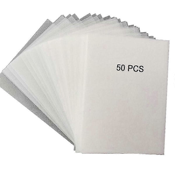 50 STK. Varmekrymp Plastikark, Krympefilmsark Blank Krympe-Kunst Film Papir, Sandpapirs Krympefilm Papir (7,9X5,7 tommer)