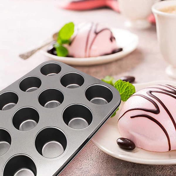 Kageforme og -forme Kulstofstål Halvkugleform DIY Chokolade Cupcake Kage Muffin Bageform
