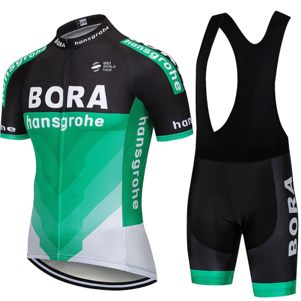 UCI BORA 2023 Kortermet trøyesett for menn Ropa Ciclismo Hombre Sommersykkelklær Triathlon Bib Shorts Dress Sykkeluniform Gray Asian size - S