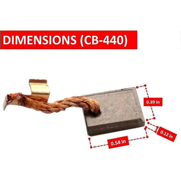 6-pack Hållbara Cb-440 Kolborstar Ersättningskolborstar För Cb-440 Cb-448 Cb-436 195021-6 1