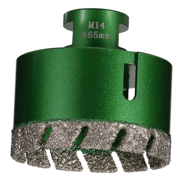 65mm M14 Gevind Vakuumloddet Murværkshulsåbner til Fliser, Granit