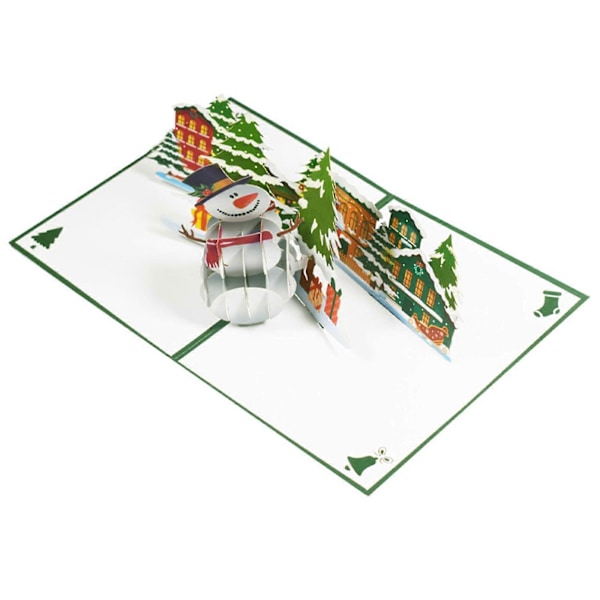 3D Joulukortit Jouluksi Pop Up Lumiukko Kortti Onnittelukortit Kirjekuorella