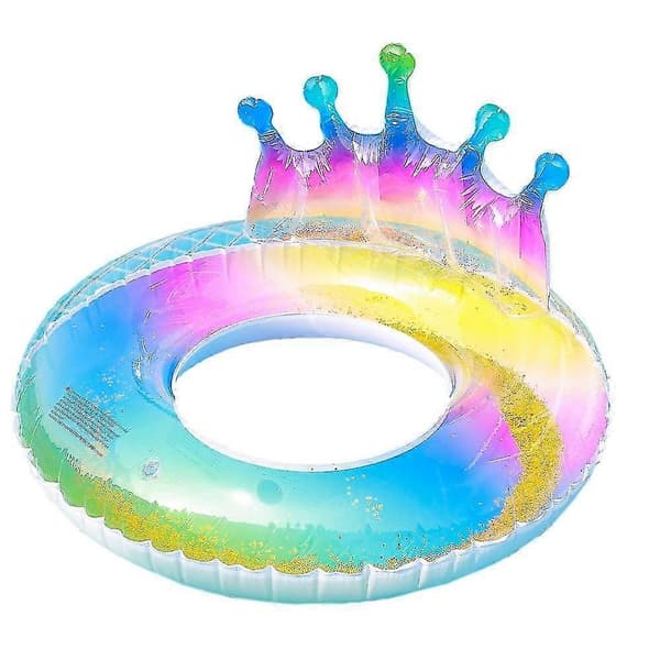 Pool Floats Loungers Oppustelig Pool Float Svømmering Gradient Svømmecirkel Regnbue Flydende Fest Pool Legetøj