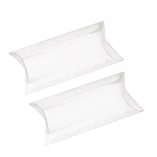 50 stk. klare PVC pudeformede slikæsker, transparente festbryllupsgaveholdere, chokoladeæsker, søde slikposer